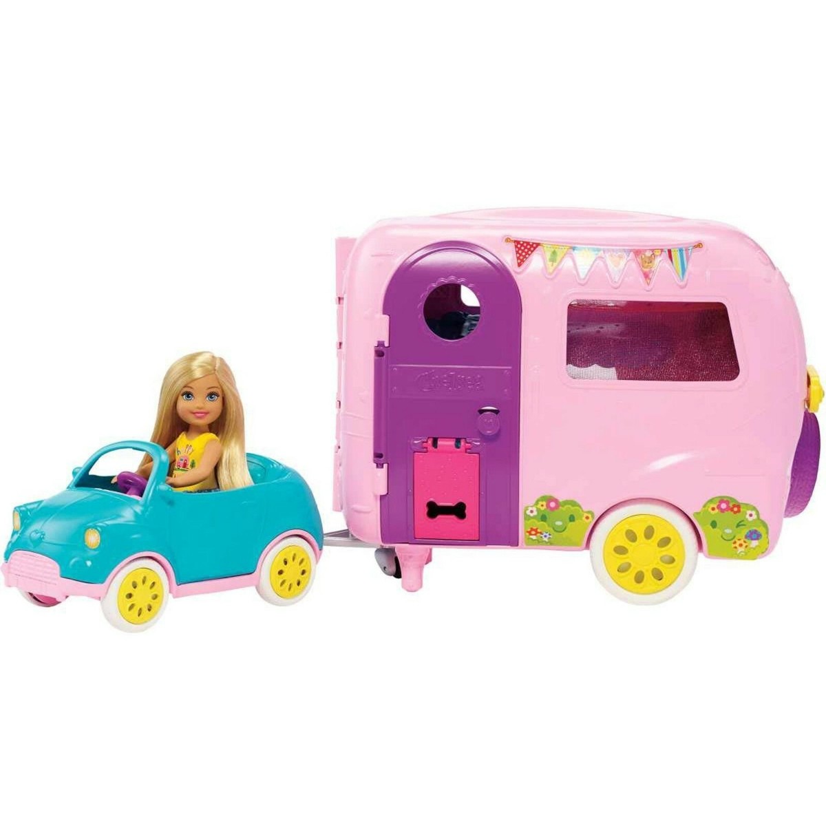 Barbie Club Chelsea Camper Playset with Doll and 10+ Accessories