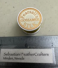 Vintage Light Olive Pearsall's Gossamer Silk Thread 45 Meters One Spool