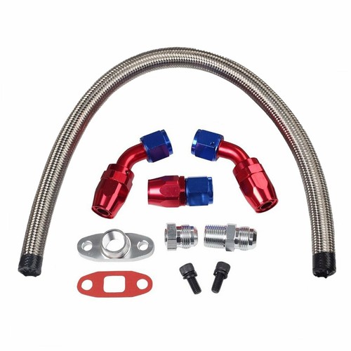 Purchase BRAIDED STAINLESS STEEL TURBO CHARGER INLET 36"OIL FEED LINE 1/8 NPT FITTING KIT In - Foto 6