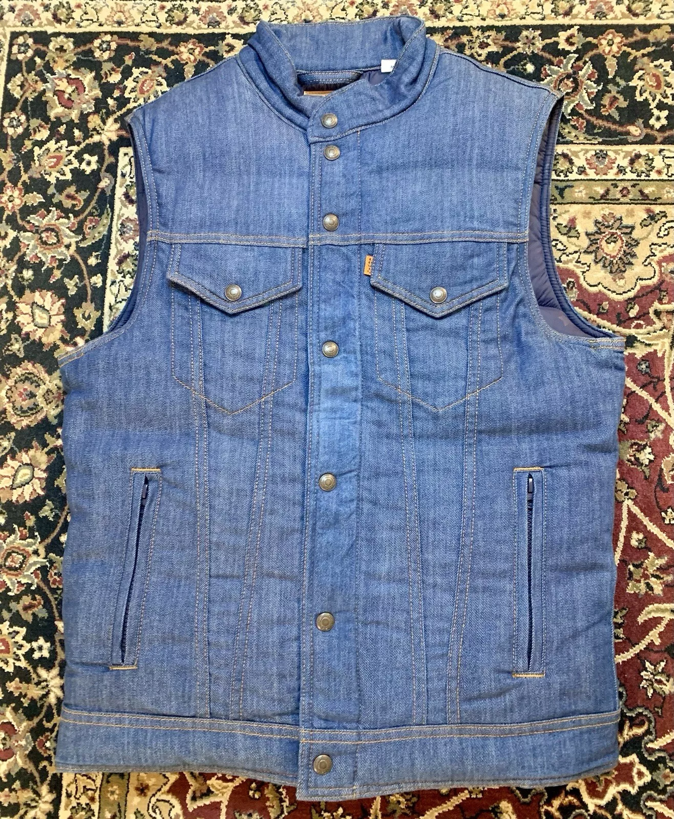 Veste doudoune en denim bleu brut Supreme Levi’s taille moyenne fabriquée aux États Unis FW11