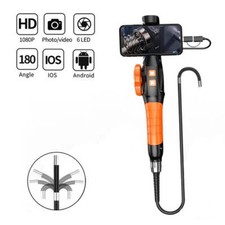 360 Degree Rotation Endoscope Camera 6.4mm Lens HD Articulated Borescope