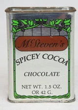 VINTAGE Antique McSteven's Spicey Cocoa 1.5 oz Tin