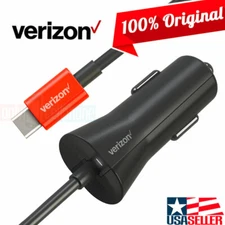 OEM Verizon Fast Car Charger for Samsung Galaxy S24/S23/S22/S21/S20/S10/S9/S8/S7