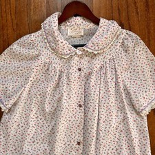 Vintage Leisure Life Womens House Dress Size Large Robe Housecoat Pearl Snap 70s