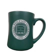 Illinois Wesleyan University Green Etched 16 fl oz Coffee Diner Mug by RFSJ Inc