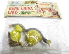 Vintage Mini World MW Lipman Bone China Like Plastic Figurines Snails NOS #1