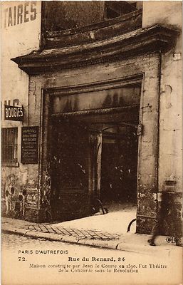 CPA PARIS d'autrefois 4e Rue du Renard. Maison, Théatre (463965)