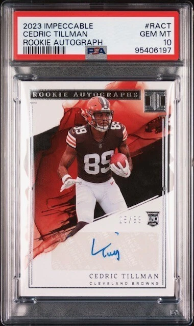 Cedric Tillman Panini Impeccable Rookie Autographs #RACT Base