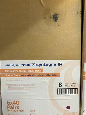 Sempermed Syntegra IR Disposable Surgical Gloves, 240 Pairs, Size 8