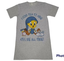 Vtg 2001 Looney Tunes Warner Bros Tweety Bird Pajama T-shirt Top Sleep Shirt S