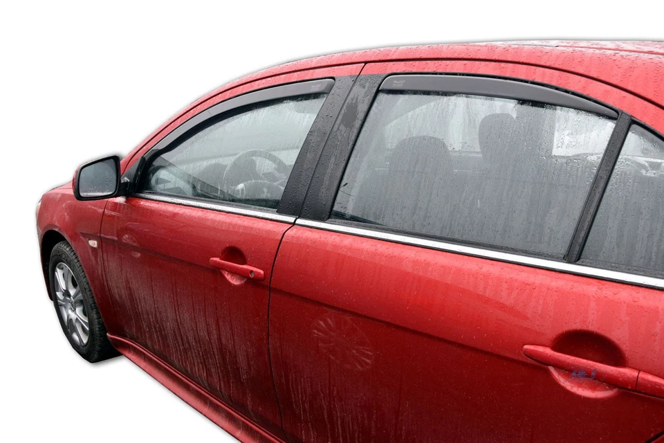 Deflectores de viento para Mitsubishi Lancer 2007-2016 juego de 4 puertas 4 piezas tintado Heko - Imagen 4 de 4