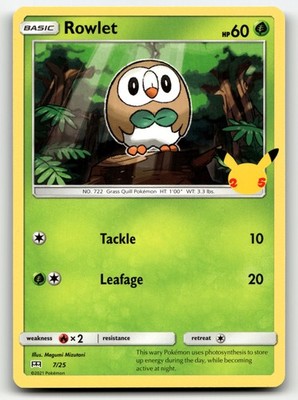 Rowlet McDonald's Collection 2021 7/25
