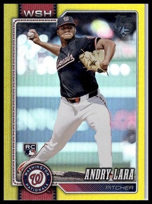 2026 Topps Series 1 Andry Lara RC Yellow Rainbow Foil 248/399