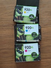 HP 920XL Color Ink Cartridges Genuine OEM - Cyan Magenta Yellow - OfficeJet