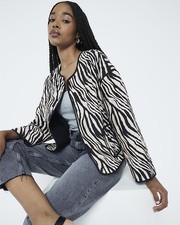 River Island Womens Mac Jacket in Black Size S