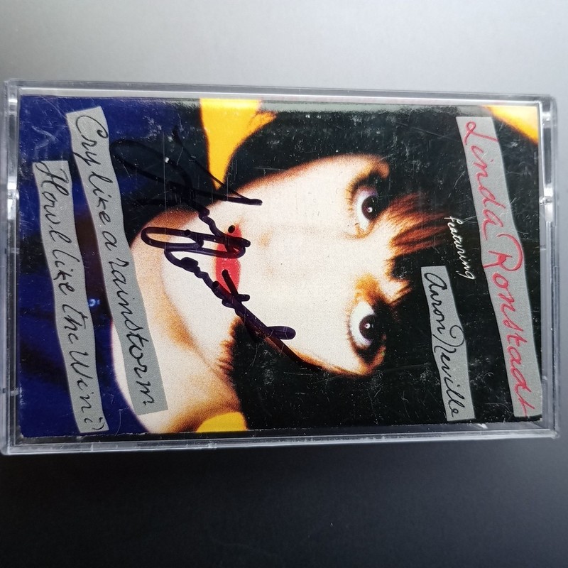Linda Ronstadt Cry Like A Rainstorm Signed Audio Cassette Tape With COA