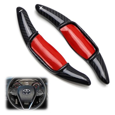 Carbon Fiber Car Steering Wheel Paddle Shifter Extension For 18-24 Toyota Camry
