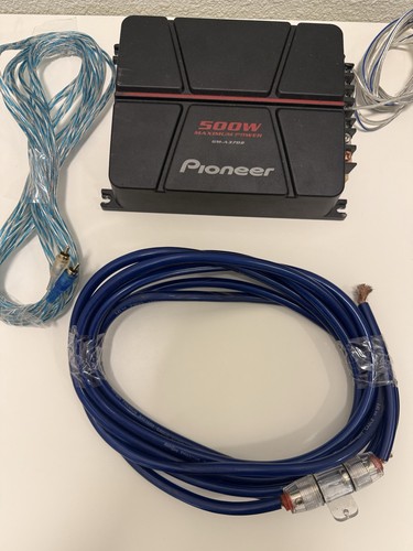 Pioneer GM-A3702 500W Car Amplifier + Wiring Kit RCA Power Cable Amp