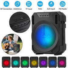 Portable 8" Bluetooth Speaker For Home Party W/Mic USB/TWS/FM/TF/AUX Audio Docks