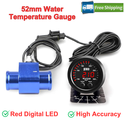 #ad Universal 52mm Water Temperature Gauge W Alarmamp; 1 8 NPT Sensor Car Digital Meter $31.67