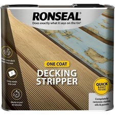 Ronseal Decking Stripper 2.5L Removes Oil Stain Finishes Bare Wood Prep 10m²