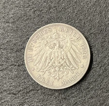 1813-1913 Deutsches Reich - E German Drei Mark Silver Coin