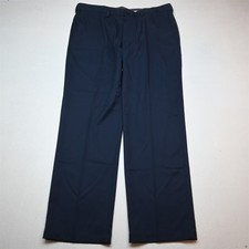 Haggar 38x32 Blue Expander Waist Flat Front Cool 18 Pro Mens Pants