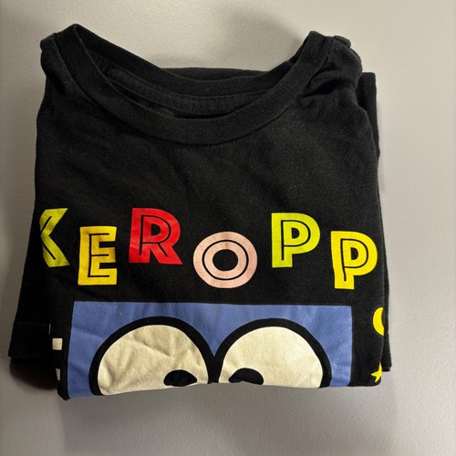 Camiseta Negra Keroppi by Sanrio 2022 Pequeña Dibujos Animados Rana Kawaii Personaje - Imagen 8 de 8