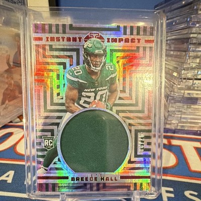 Panini 2022 Illusions Instant Impact Breece Hall Jets RC Red #II-BH /99