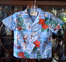 Reyn Spooner Boy's "HAWAIIAN CHRISTMAS 2024" Blue Toddler Set 3T