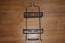 Kohala Bathroom Hanging Head Two Basket Organizers Aluminum Matte Black