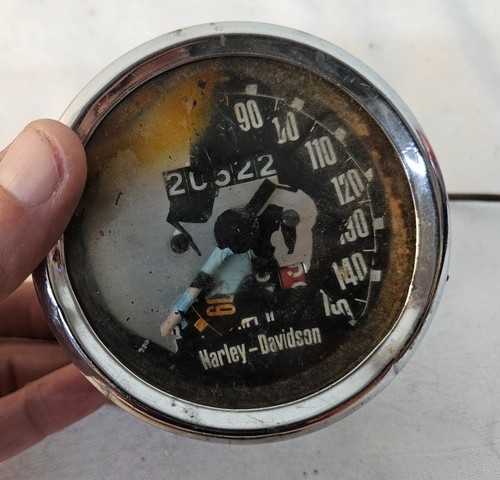 Vintage Veglia Harley Davidson MPH Speedometer Untested POOR Condition - Picture 2 of 3