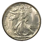 1942-P Philadelphia Walking Liberty Silver Half 50c Brilliant Uncirculated BU+