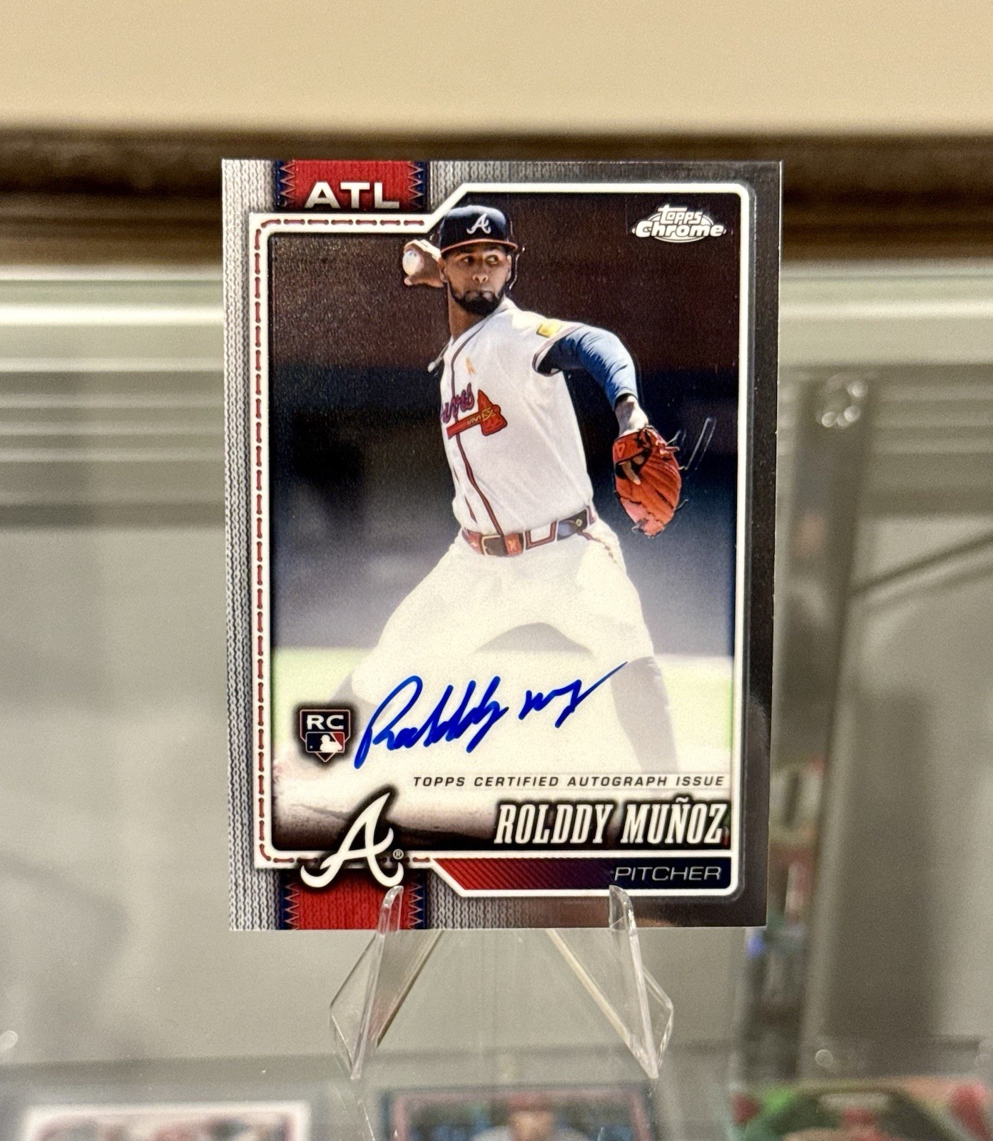 2026 Topps Chrome ROLDDY MUNOZ RC ROOKIE AUTO Atlanta Braves #RA-AM