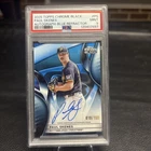 2025 Topps Chrome Black Blue Refractor Paul Skenes on card AUTO 10/150 PSA9 MINT