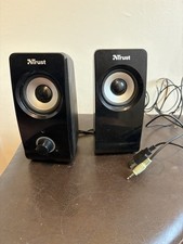 Trust 2.0 Channel Wired Computer Speakers, USB & 3.5mm Jack, Black, Volume