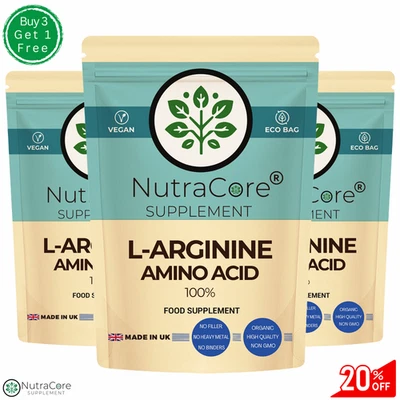 NUTRA CORE L-Arginin Kapseln 800mg - Muskelaufbau, Training Muskelunterstützung - Veg Caps