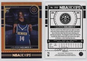2024-25 Panini NBA Hoops Rookies Orange /149 DaRon Holmes II #252 Rookie RC