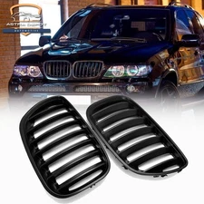 For 2004 2005 2006 BMW X5 E53 Sport LCI Front Kidney Grill Grille Matte Black