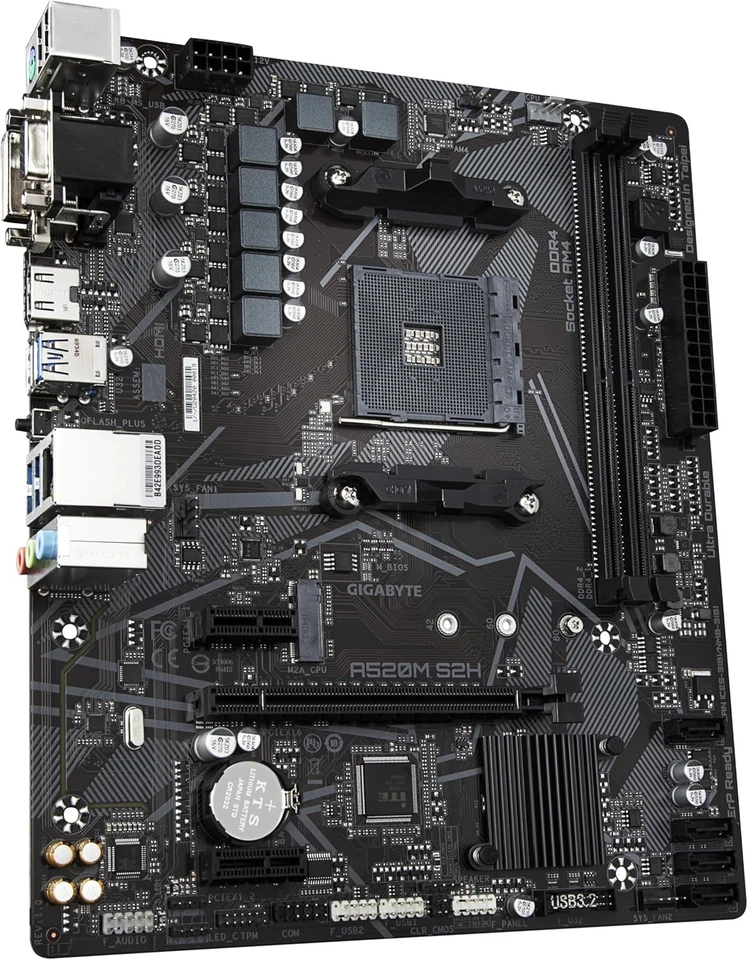 GIGABYTE A520M S2H mATX Motherboard for AMD AM4 CPUs - Imagen 3 de 4
