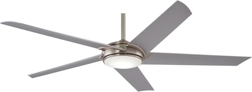 60" Raptor LED Ceiling Fan with DC Motor & 16W Light in Brushed Nickel Finish - Picture 1 of 8