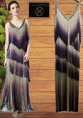 UVP 295£: PHASE EIGHT X COLLECTION 8 Limited Edition 1920 s Fringe Dress UK 8