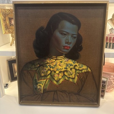 Tretchikoff 'The Chinese Girl' Original Framed Large Print 1960s Vintage