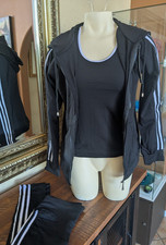 Womens 3 Piece Outfits Casual Sweatsuits Solid Tracksuit Jogging Set L/XL NWT