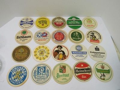 20 Vintage Beer Drink Hotel Events Advertising Coasters Used AS IS LOT C