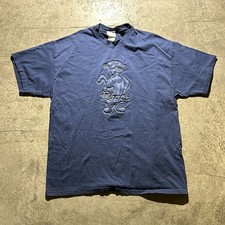 Vintage Made In USA Tigger Puff Print Shirt Men’s Size XL Navy Blue