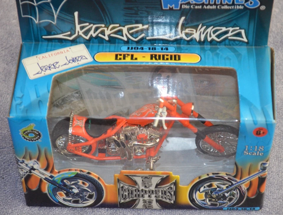West Coast Choppers Jesse James Muscle Machines El Diablo & CFL Rigid Red 1:18 - Image 3 of 4