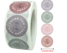 40 THANK YOU FOR YOUR PURCHASE ENVELOPE SEALS LABELS STICKERS 1" ROUND FREE SHIP