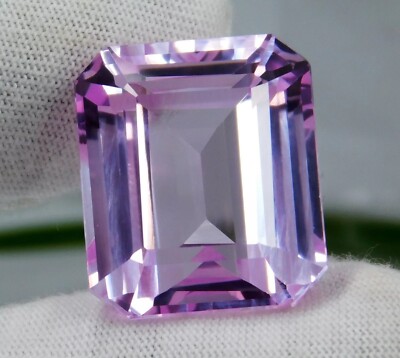 Light Pink Sapphire Emerald Cut Natural 50 Ct EGL Certified Loose Gemstone