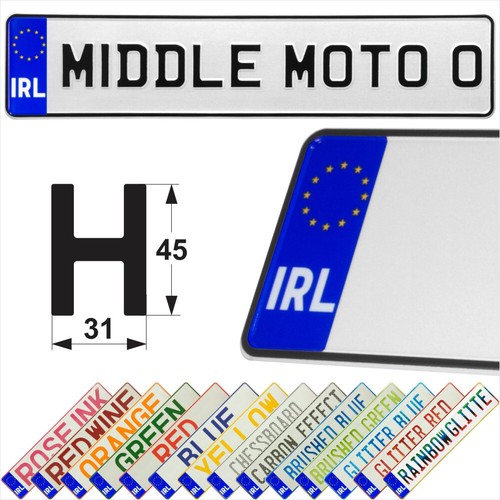 IRL Euro Irish Ireland 3D Pressed Metal Number Plates Replica Show Trucker Name - Picture 9 of 16